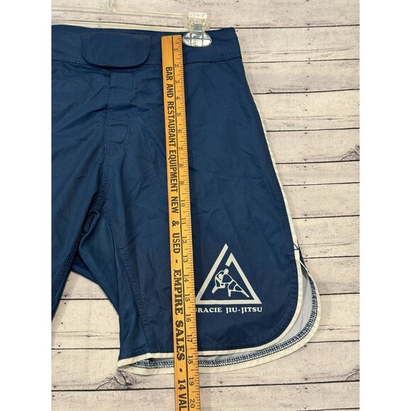 GRACIE Mens Training Shorts Sz 30 Blue Jiu Jitsu MMA BJJ Fight Martial Arts 8” - Picture 8 of 16